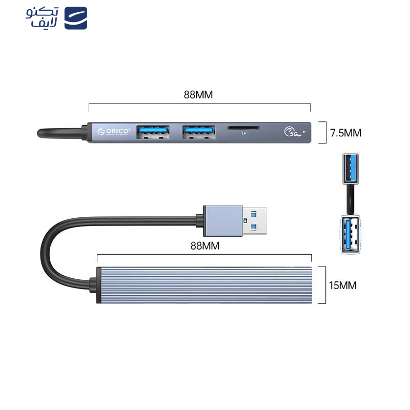 هاب چهار پورت USB اوریکو مدل AH-A12F هاب چهار پورت USB اوریکو مدل AH-A12F