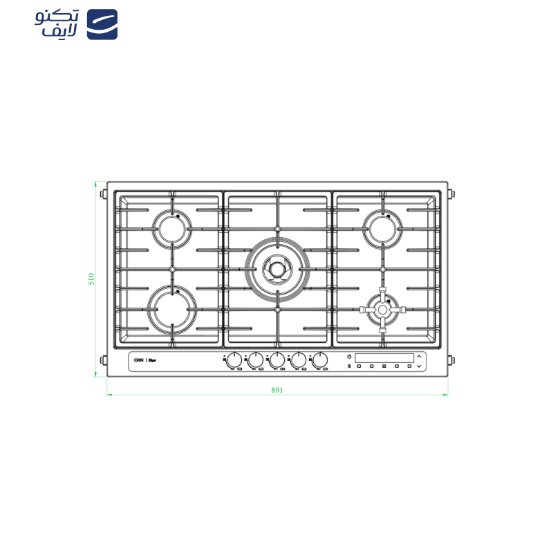 اجاق گاز صفحهای کن مدل رایجل مولتی استپ اجاق گاز صفحهای کن مدل رایجل مولتی استپ