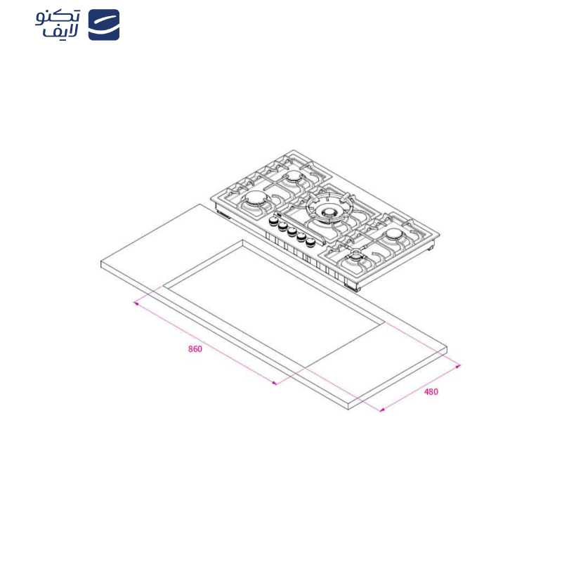 اجاق گاز صفحهای کن مدل 518M Multi step اجاق گاز صفحهای کن مدل 518M Multi step