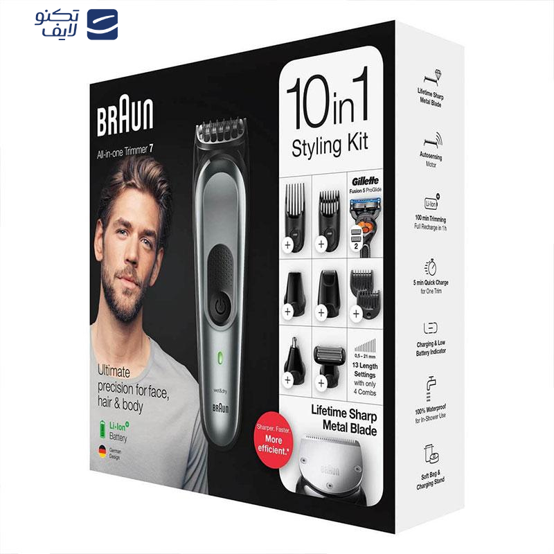 ست ماشین اصلاح موی صورت و بدن براون مدل mgk7221