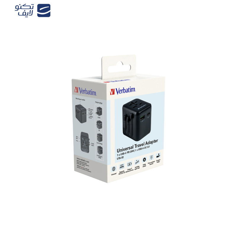 شارژر دیواری 20 وات 2 پورت ورباتیم مدل UTA-02 شارژر دیواری 20 وات 2 پورت ورباتیم مدل UTA-02