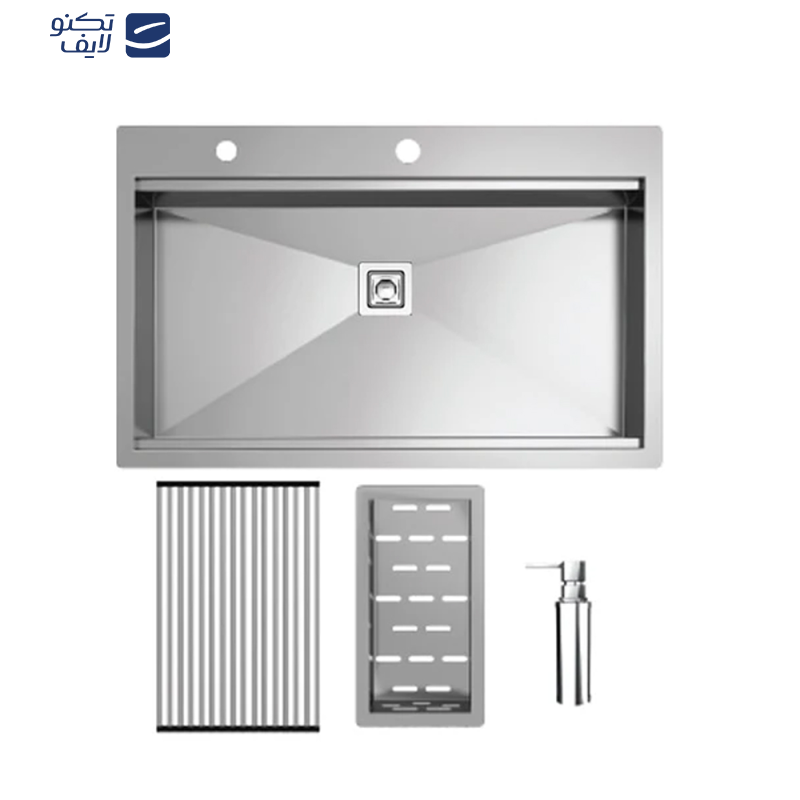 سینک ظرفشویی استیل توکار یک لگنه کن مدل BCN74 سینک ظرفشویی استیل توکار یک لگنه کن مدل BCN74