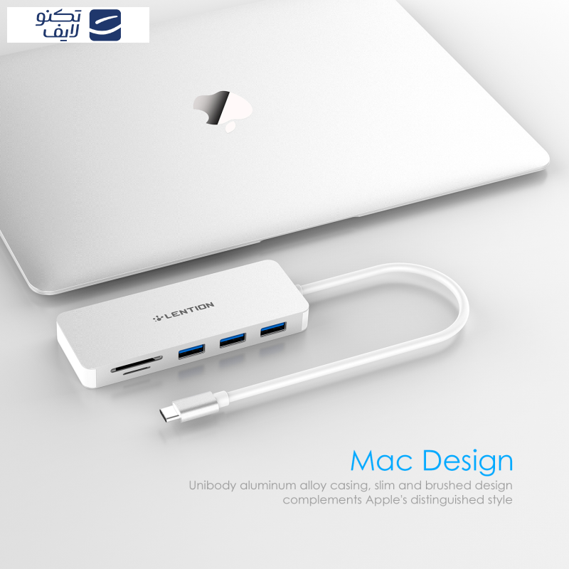 هاب 5 پورت USB-C لنشن مدل C15  هاب 5 پورت USB-C لنشن مدل C15