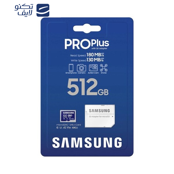کارت حافظه microSDXC سامسونگ مدل Pro Plus کلاس 10 استاندارد UHS-I U3 سرعت 180MBps ظرفیت 512 گیگابایت کارت حافظه microSDXC سامسونگ مدل Pro Plus کلاس 10 استاندارد UHS-I U3 سرعت 180MBps ظرفیت 512 گیگابایت