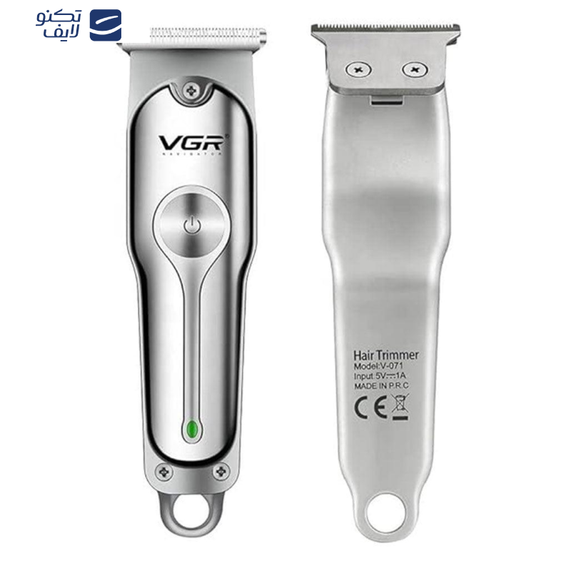 ماشین اصلاح موی سر و صورت وی جی ار مدل 071 به همراه تیغه یدک بسته 2 عددی