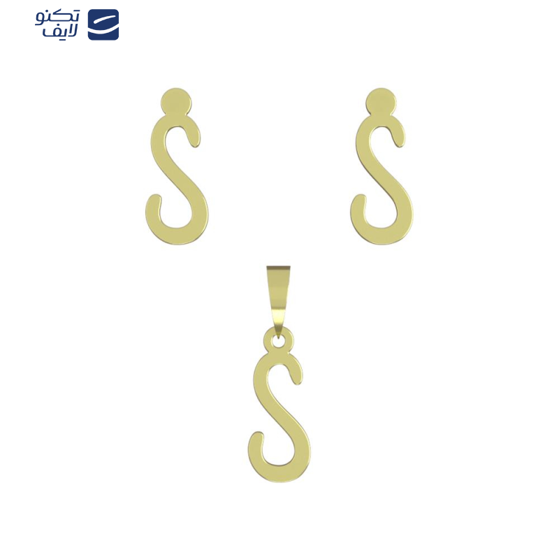 نیم ست طلا 18 عیار زنانه مدوپد مدل حرف S کد NA17191 نیم ست طلا 18 عیار زنانه مدوپد مدل حرف S کد NA17191