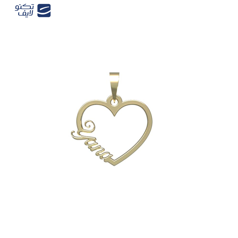 آویز گردنبند طلا 18 عیار زنانه مدوپد مدل اسم یانا yana کد PB1-10595