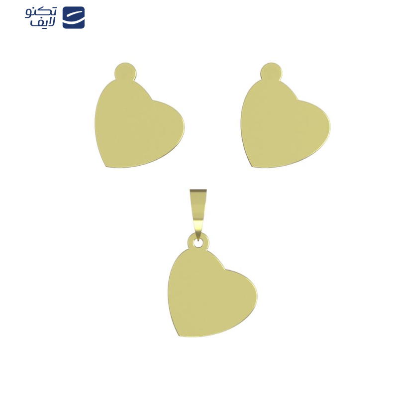نیم ست طلا 18 عیار زنانه مدوپد مدل قلب کد NA17771