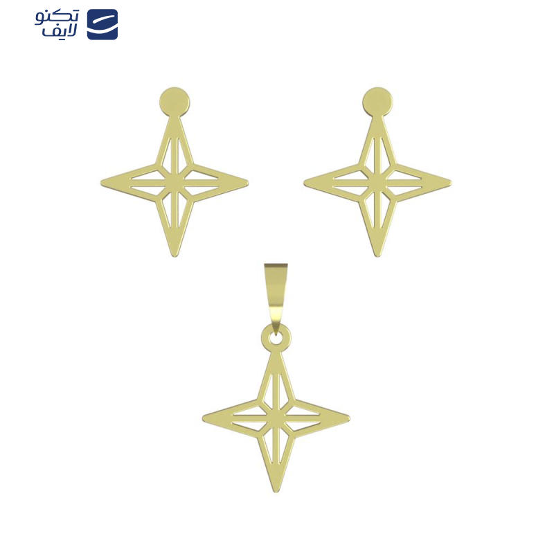 نیم ست طلا 18 عیار زنانه مدوپد مدل ستاره کد NA15431 نیم ست طلا 18 عیار زنانه مدوپد مدل ستاره کد NA15431