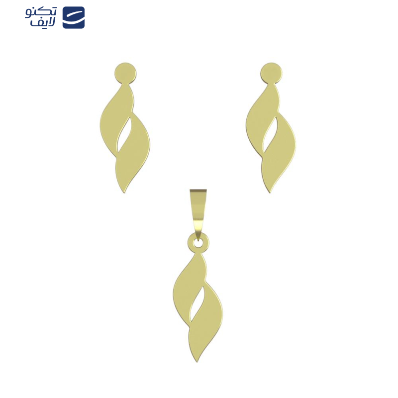 نیم ست طلا 18 عیار زنانه مدوپد مدل هندسی کد NA12795