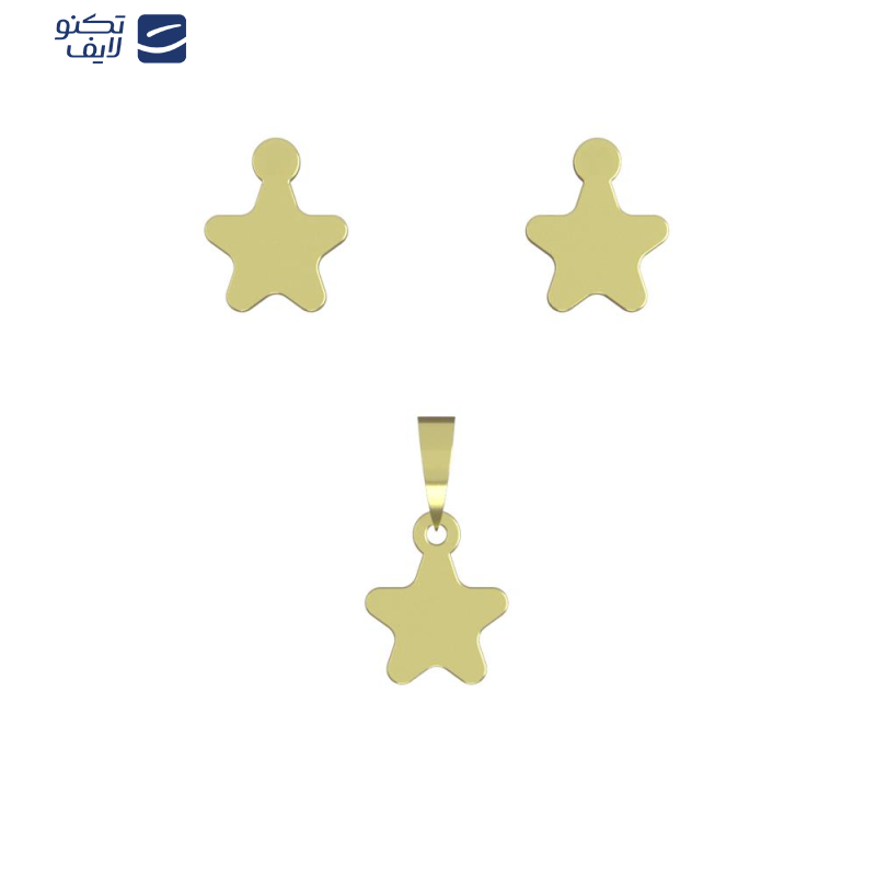 نیم ست طلا 18 عیار زنانه مدوپد مدل ستاره کد NA14687