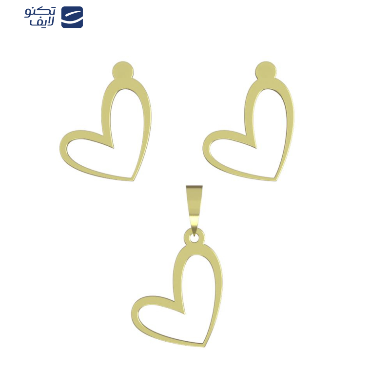 نیم ست طلا 18 عیار زنانه مدوپد مدل قلب کد NA17790 نیم ست طلا 18 عیار زنانه مدوپد مدل قلب کد NA17790