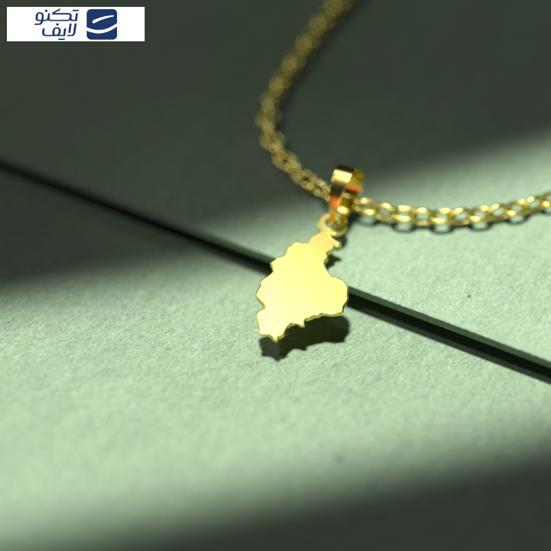 گردنبند طلا 18 عیار زنانه مدوپد مدل نقشه ایران گردنبند طلا 18 عیار زنانه مدوپد مدل نقشه ایران