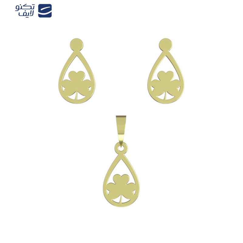 نیم ست طلا 18 عیار زنانه مدوپد مدل گل کد NA10665