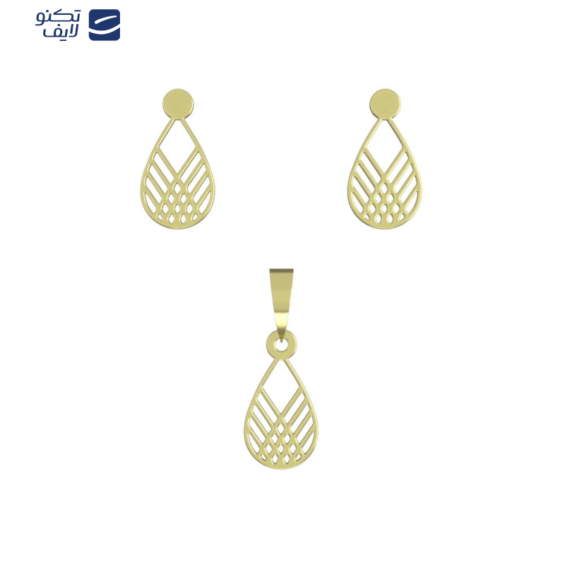 نیم ست طلا 18 عیار زنانه مدوپد مدل هندسی کد NA13577