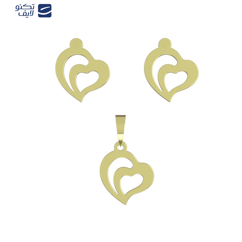 نیم ست طلا 18 عیار زنانه مدوپد مدل قلب کد NA11428 نیم ست طلا 18 عیار زنانه مدوپد مدل قلب کد NA11428