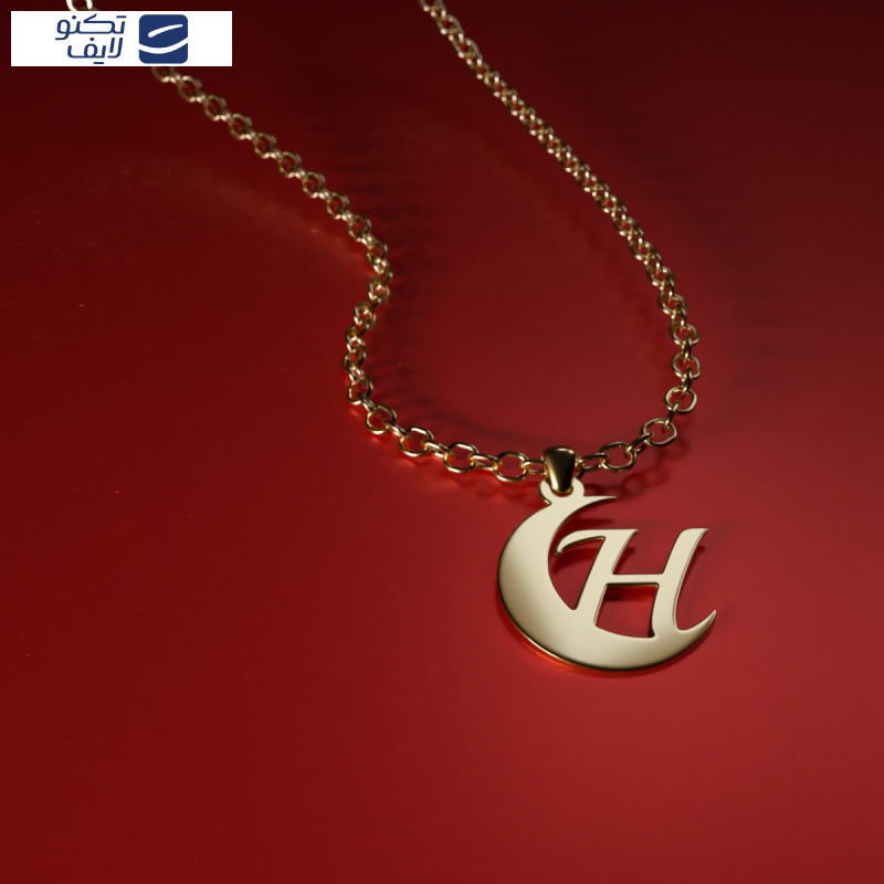 آویز گردنبند طلا 18 عیار زنانه مدوپد مدل H کد kc18986