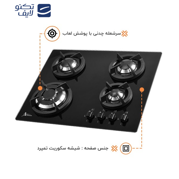 اجاق گاز صفحه ای اخوان مدل V28 اجاق گاز صفحه ای اخوان مدل V28