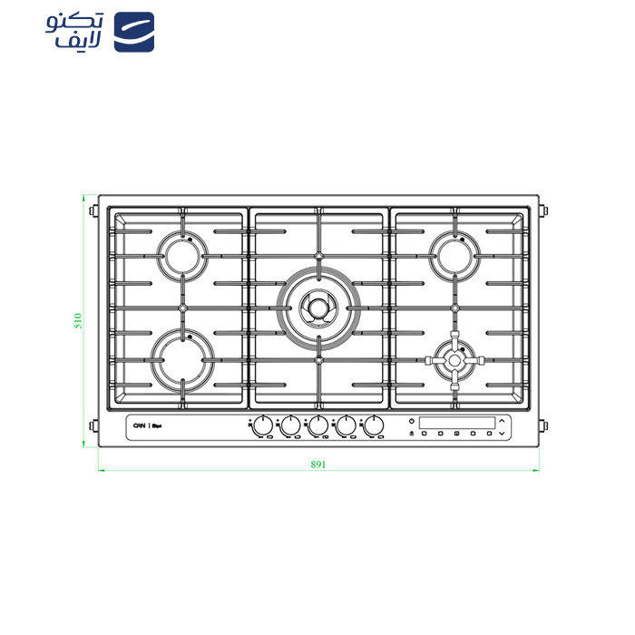 اجاق گاز صفحه ای کن مدل RIGEL اجاق گاز صفحه ای کن مدل RIGEL