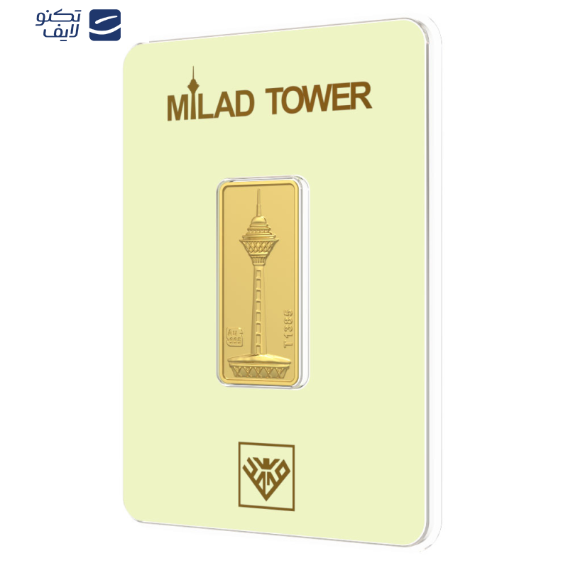 شمش طلا 24 عیار طلای محمد مدل برج میلاد کد SM900 شمش طلا 24 عیار طلای محمد مدل برج میلاد کد SM900