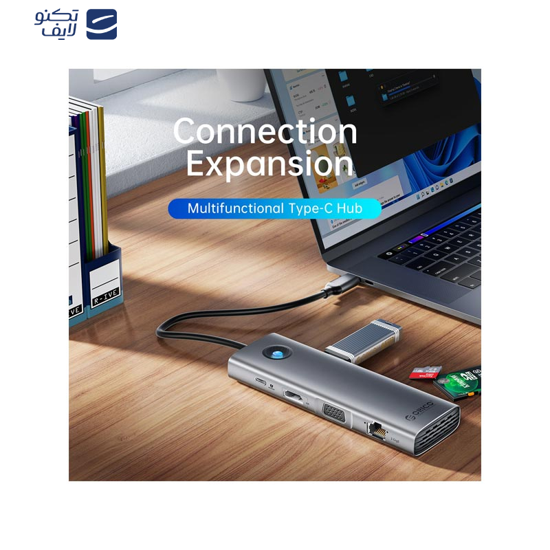 هاب 9 پورت usb-C اوریکو مدل PW11-9P هاب 9 پورت usb-C اوریکو مدل PW11-9P