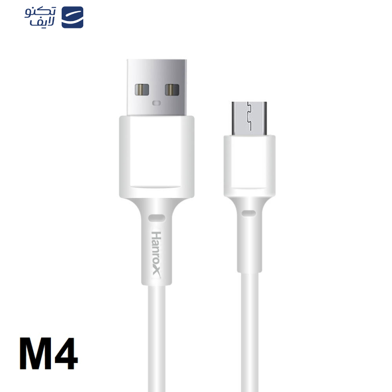 کابل تبدیل USB به microUSB هانروکس مدل M4 طول 1 متر کابل تبدیل USB به microUSB هانروکس مدل M4 طول 1 متر