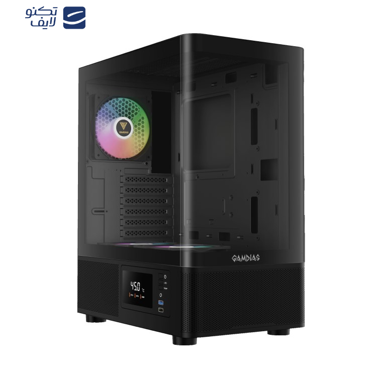 کیس کامپیوتر گیمینگ گیم دیاس مدل ATLAS E2 CG BK کیس کامپیوتر گیمینگ گیم دیاس مدل ATLAS E2 CG BK