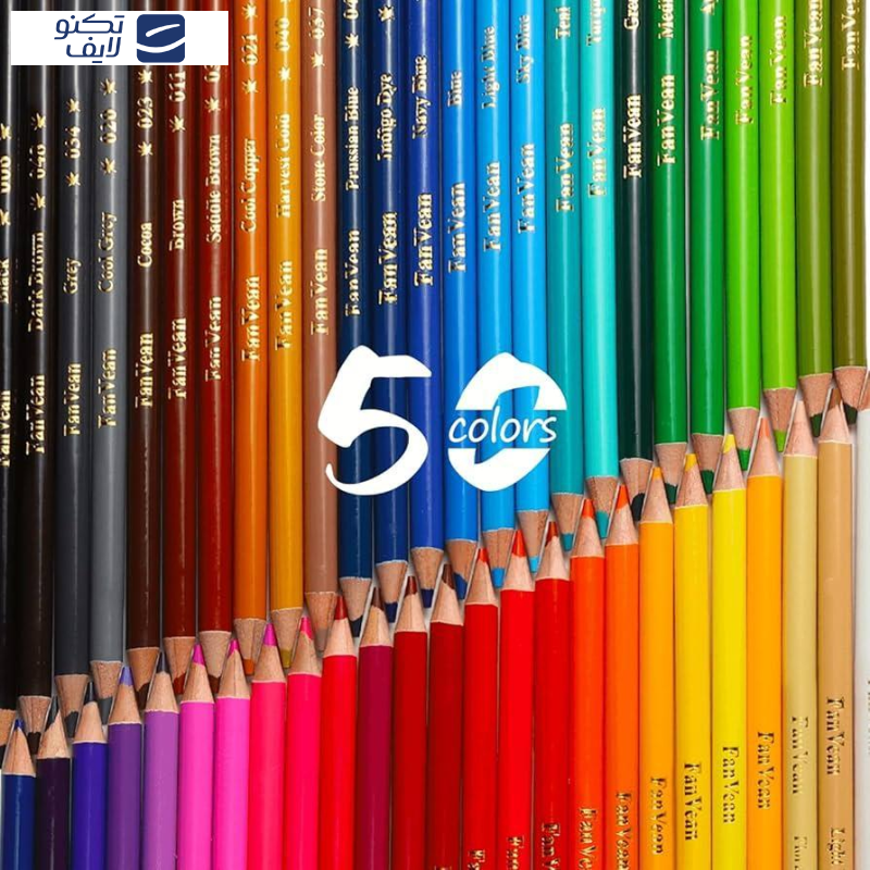 مداد رنگی 50 رنگ آریا مدل آرتیست طرح ماهی مداد رنگی 50 رنگ آریا مدل آرتیست طرح ماهی