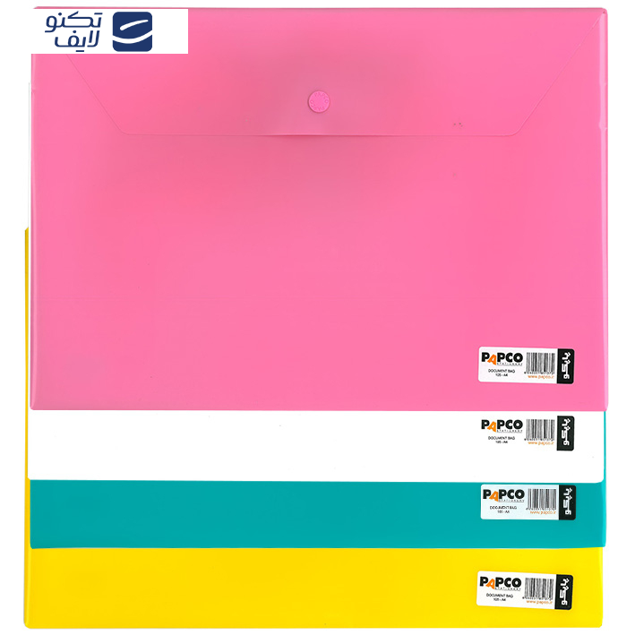 پوشه دکمه دار پاپکو مدل A4 -105 4 بسته 4 عددی پوشه دکمه دار پاپکو مدل A4 -105 4 بسته 4 عددی