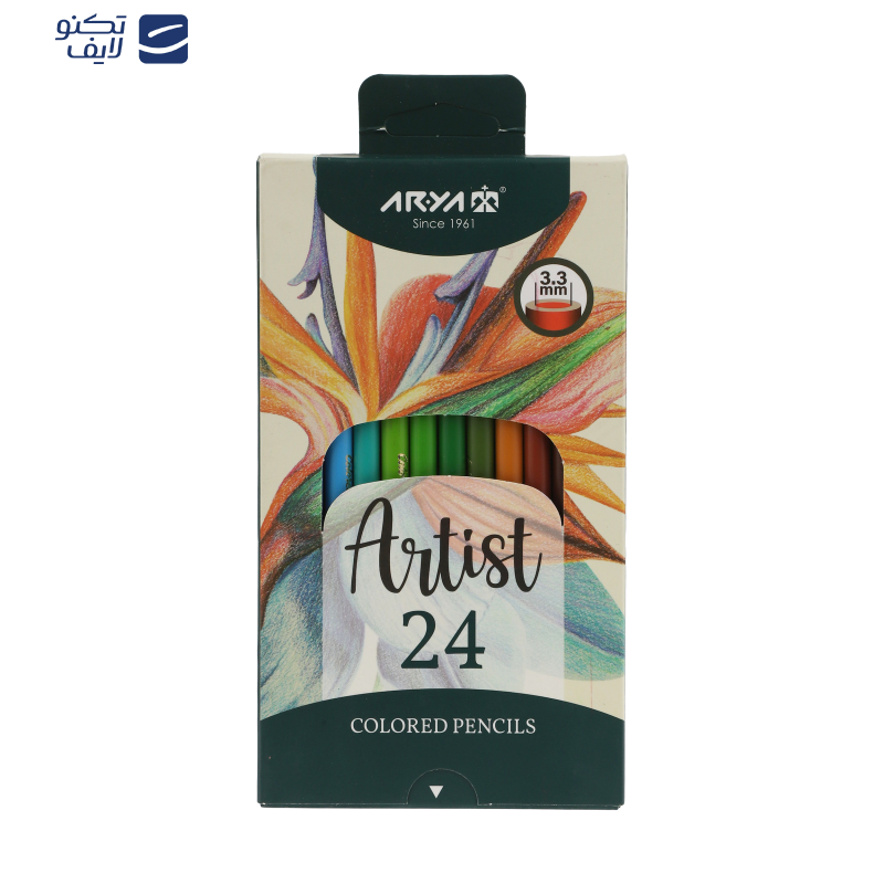مداد رنگی 24 رنگ آریا مدل Artist مداد رنگی 24 رنگ آریا مدل Artist