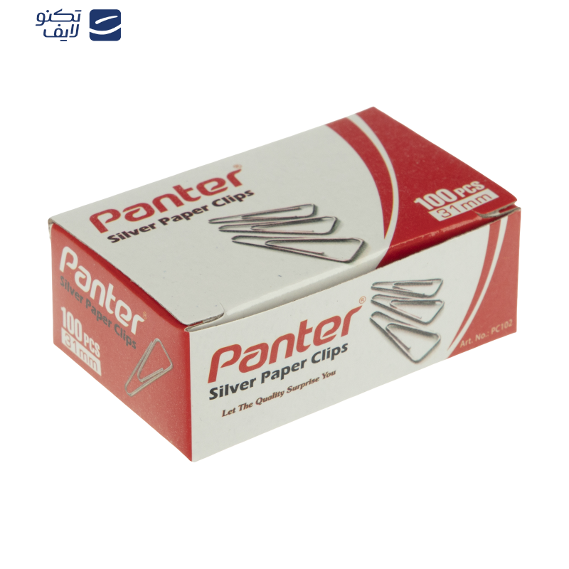 گیره کاغذ پنتر مدل ساده سایز 31 میلی متر - بسته 100 عددی