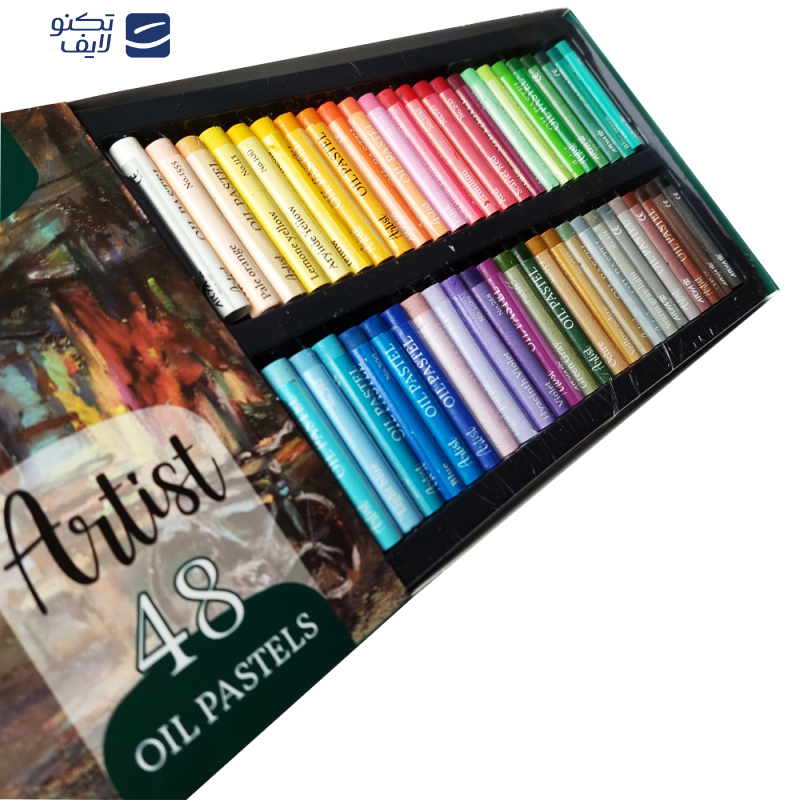 پاستل روغنی 48 رنگ آریا مدل Artist-Bus کد 2604 پاستل روغنی 48 رنگ آریا مدل Artist-Bus کد 2604