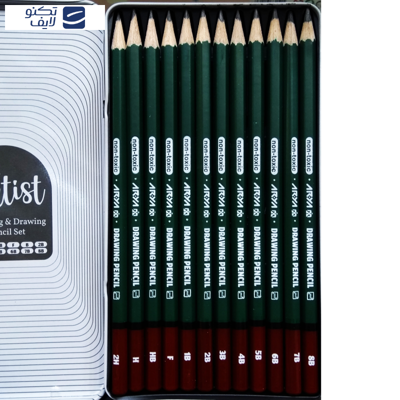 مداد طراحی آریا مدل ARTIST مجموعه 12 عددی مداد طراحی آریا مدل ARTIST مجموعه 12 عددی