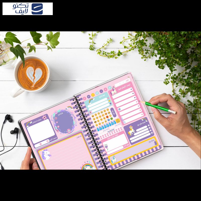 دفتر برنامه ریزی 75 برگ مستر راد طرح تک شاخ مدل یونیکورن کد 1583 دفتر برنامه ریزی 75 برگ مستر راد طرح تک شاخ مدل یونیکورن کد 1583