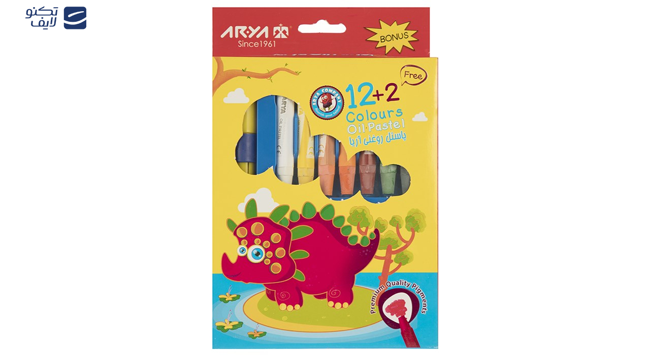 پاستل روغنی 2+12 رنگ آریا کد 2027 پاستل روغنی 2+12 رنگ آریا کد 2027