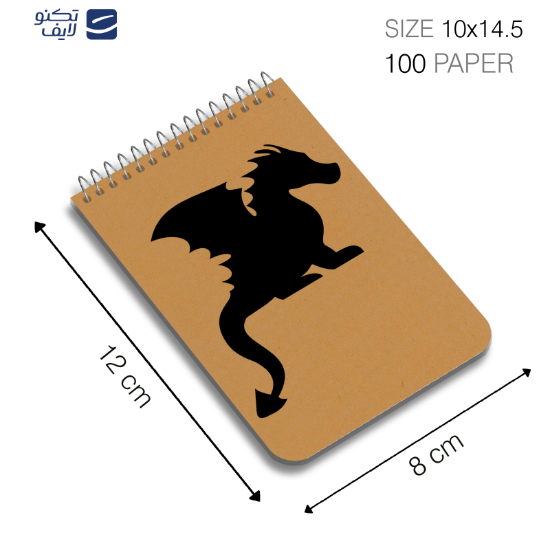 دفترچه یادداشت 100 برگ مستر راد طرح اژدها کد fantasy 1702 دفترچه یادداشت 100 برگ مستر راد طرح اژدها کد fantasy 1702