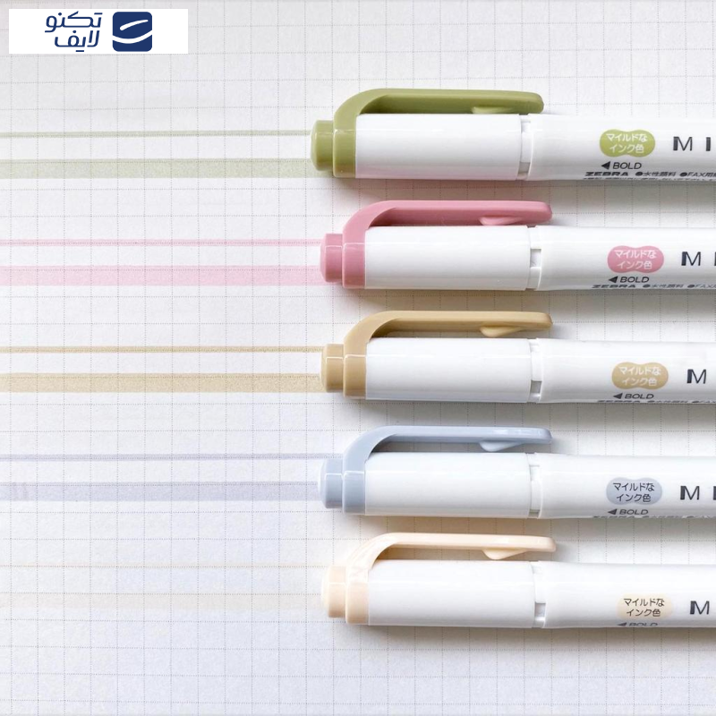 ماژیک علامت گذار دو سر زبرا مدل Mildliner طرح Fluorescent Colors بسته 5 عددی ماژیک علامت گذار دو سر زبرا مدل Mildliner طرح Fluorescent Colors بسته 5 عددی
