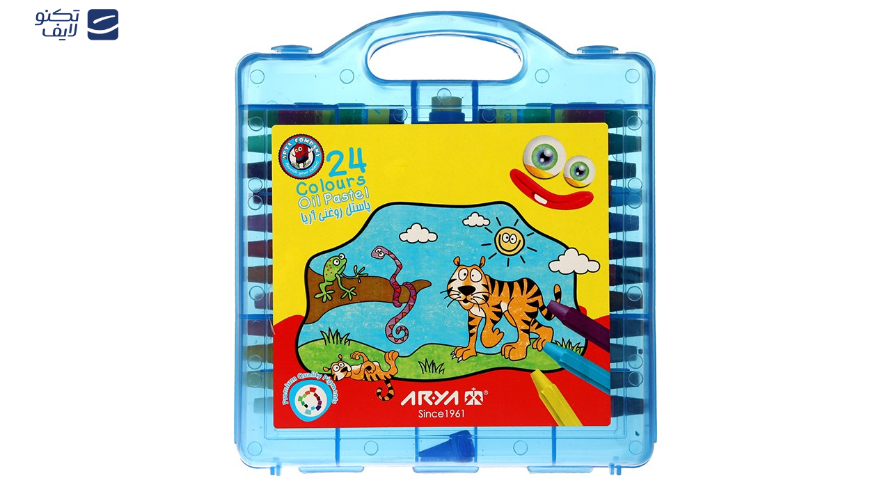 پاستل روغنی 24 رنگ آریا مدل 2031
