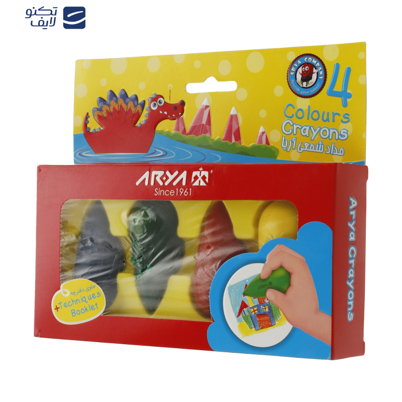 مداد شمعی 4 رنگ آریا مدل 2050 مداد شمعی 4 رنگ آریا مدل 2050
