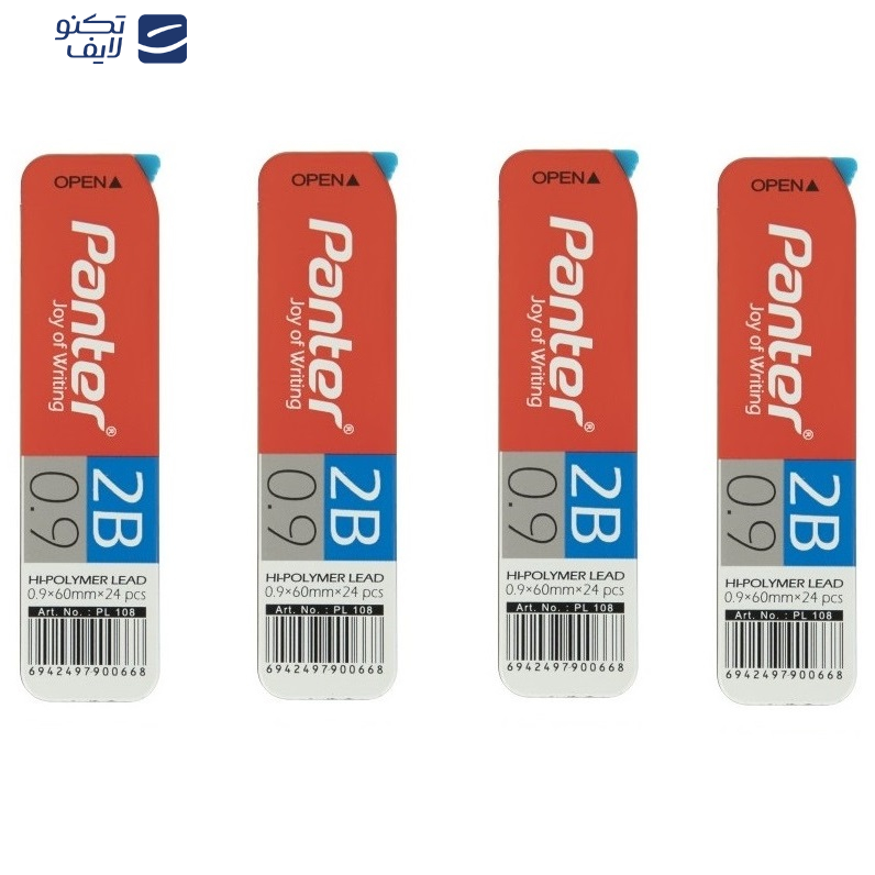 نوک مداد نوکی 0.9 میلی متری پنتر مدل Highpolymer بسته 4 عددی نوک مداد نوکی 0.9 میلی متری پنتر مدل Highpolymer بسته 4 عددی