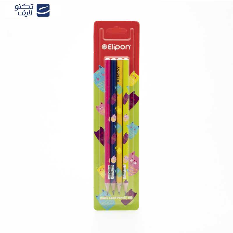 مداد مشکی الیپون طرح WILLOW کد 8101840 بسته 4 عددی مداد مشکی الیپون طرح WILLOW کد 8101840 بسته 4 عددی