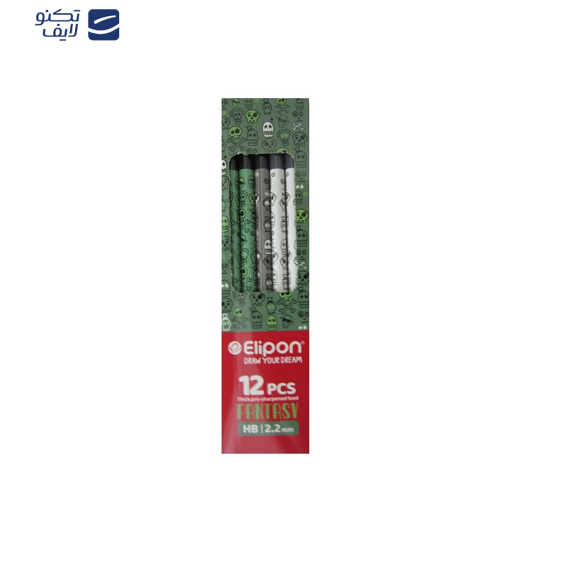 مداد مشکی الیپون مدل فانتزی طرح اسکلت کد 5 بسته 12 عددی مداد مشکی الیپون مدل فانتزی طرح اسکلت کد 5 بسته 12 عددی