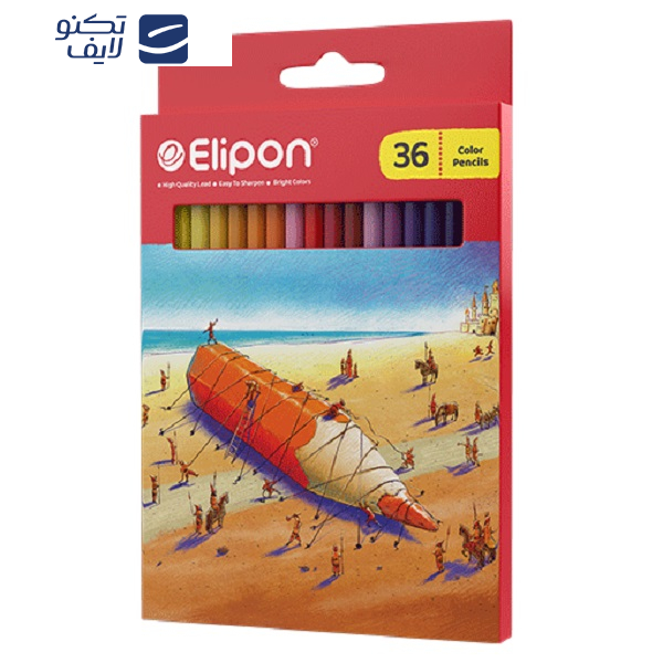 مداد رنگی 36 رنگ الیپون مدل ساحل کد 8121710