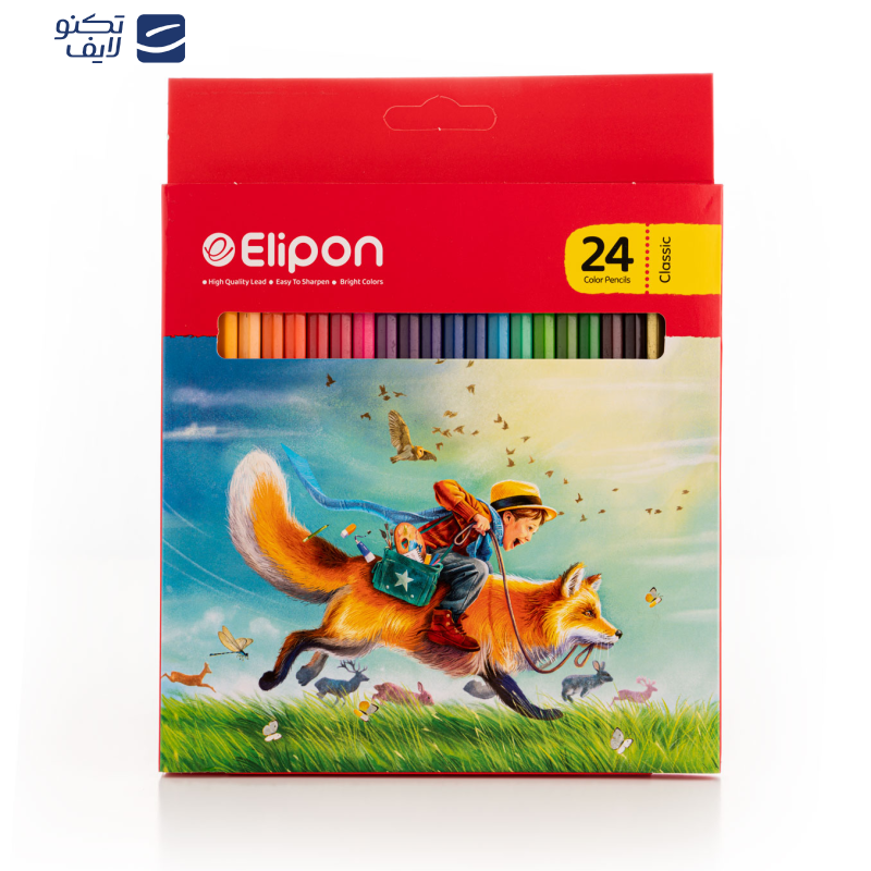 مداد رنگی 24 رنگ الیپون کد 8125110 مداد رنگی 24 رنگ الیپون کد 8125110