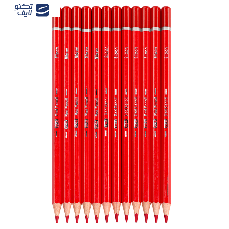 مداد قرمز الیپون مدل کلاسیک شش گوش کد 8110101 بسته 12 عددی مداد قرمز الیپون مدل کلاسیک شش گوش کد 8110101 بسته 12 عددی