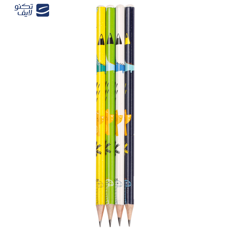 مداد مشکی الیپون مدل فانتزی گرد کد 8101340 بسته 4 عددی مداد مشکی الیپون مدل فانتزی گرد کد 8101340 بسته 4 عددی