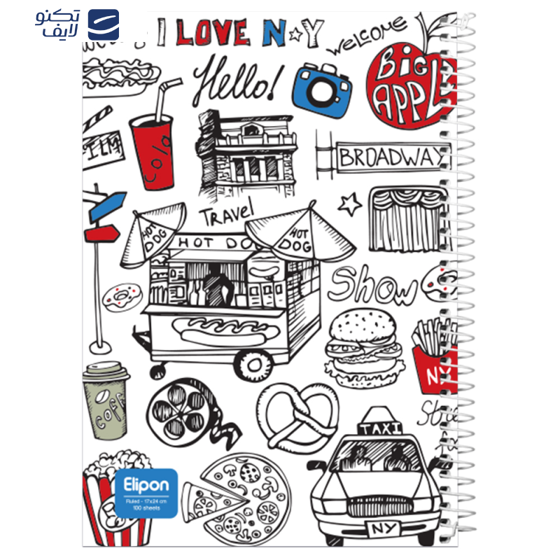 دفتر مشق 100 برگ الیپون کد 2421291  دفتر مشق 100 برگ الیپون کد 2421291