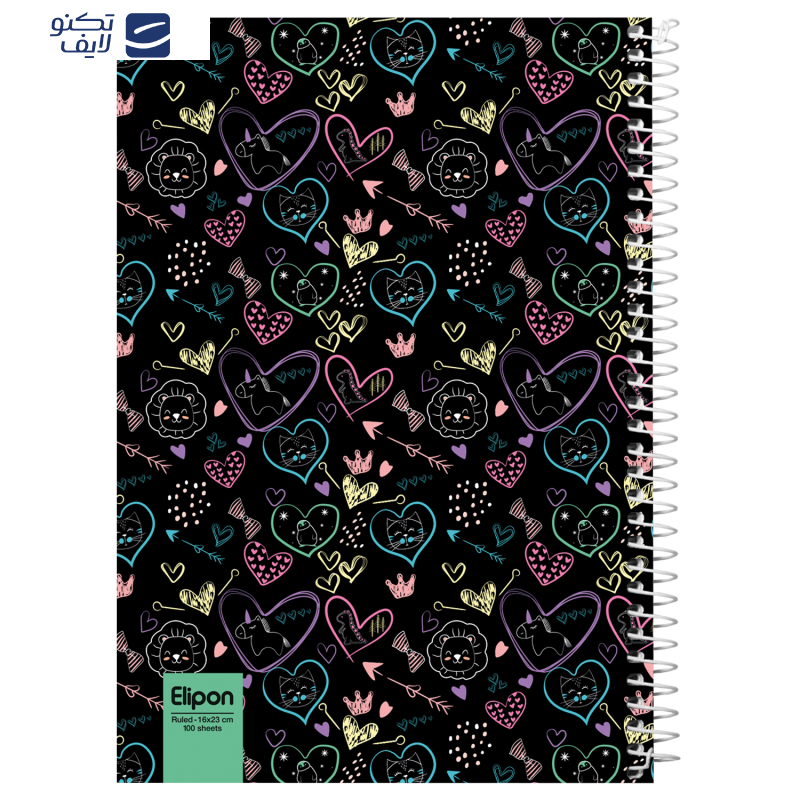 دفتر مشق 100 برگ الیپون کد 2413249
