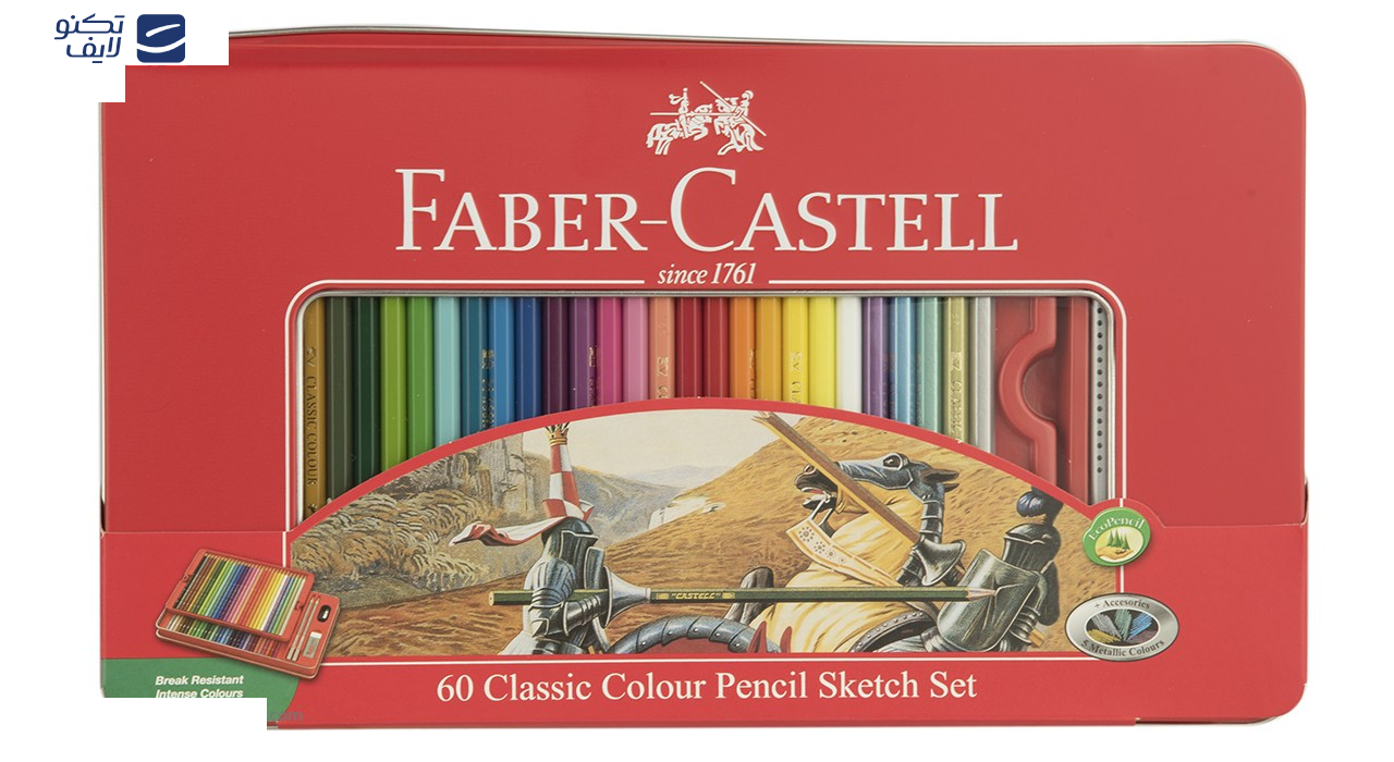 مداد رنگی 60 رنگ فابر-کاستل مدل Sketch مداد رنگی 60 رنگ فابر-کاستل مدل Sketch