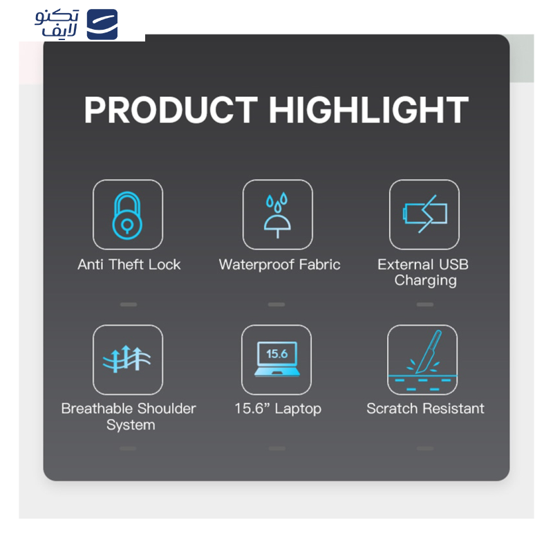 کوله پشتی لپ تاپ بنج مدل BN22188 مناسب برای لپ تاپ 13 تا 15 اینچی کوله پشتی لپ تاپ بنج مدل BN22188 مناسب برای لپ تاپ 13 تا 15 اینچی